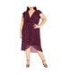 Plus Size Wrap Swing Dress