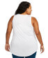 Dri-FIT Plus Size Racerback Curved-Hem Tank Top