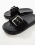 Yours buckle sandals in black