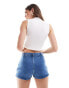 ASOS DESIGN tank with front ruching in white