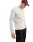 ASOS DESIGN turtle neck long sleeved t-shirt in light grey