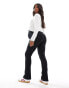 Vero Moda Maternity over the bump ribbed flared leggings in black