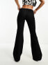 Monki flare trousers in black