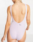 Nike Swimming Icon one piece logo swimsuit in lilac