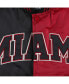 Men's Black, Red Miami Heat Fast Break Satin Full-Snap Jacket