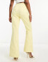 Twisted Tailor jacquard flare suit trousers in yellow