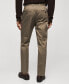 Men's Slim-Fit Cotton Pleated Pants