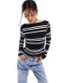 ASOS DESIGN co-ord backless long sleeve top in stripe