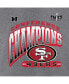 Women's Heather Gray San Francisco 49ers 2023 NFC Champions Hail Mary Tri-Blend 3/4-Sleeve V-Neck T-shirt