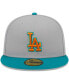 Men's Gray, Teal Los Angeles Dodgers 59FIFTY Fitted Hat