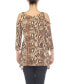 Maternity Snake Print Cold Shoulder Tunic