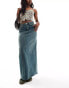 Threadbare denim maxi skirt in vintage wash