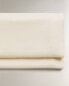 (300 thread count) sateen flat sheet with trim