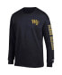 Men's Black Wake Forest Demon Deacons Team Stack Long Sleeve T-shirt