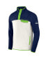 Men's NFL x Darius Rucker Collection by Navy, Cream Seattle Seahawks Micro Fleece Quarter-Snap Jacket