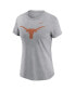 Women's Heather Gray Texas Longhorns Primetime Evergreen Logo T-Shirt