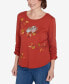 Classic Nuzzling Owls Ruched Sleeves Top