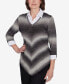 Petite Classics Chevron Ombre Woven Sweater