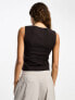 ASOS DESIGN asymmetric waistcoat in chocolate