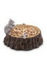 Designs Aluminum Standing Squirrel on Log Nut Bowl