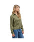 Women's Button Front Satin Blouse