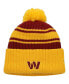 Men's Gold, Burgundy Washington Commanders Stylus Cuffed Knit Hat with Pom