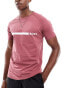 Boss slim fit beach t-shirt in red