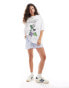 ASOS DESIGN boyfriend fit t-shirt with vineyard drink italy graphic in white