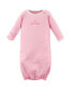 Пижама Luvable Friends Baby Girl Cotton Gowns Tiara.