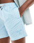 Superdry Printed 15-inch swim shorts in blue stripe print