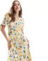 Nobody's Child Alexis midi dress in yellow bloom