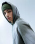 ASOS DESIGN oversized zip through hoodie in washed grey