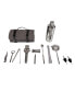 Barkeep Bar Tool Roll up Kit, Set of 12