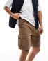 Superdry Heavy cargo shorts in deep brown