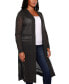 Plus Size Pointelle-Stitch Duster Cardigan