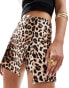 Fashionkilla super soft mini skort in leopard print