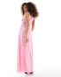 Maya v neck embellished maxi dress in pink