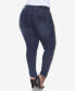 Plus Size Super Stretch Denim with Cheetah Pannel