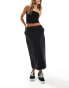 Vans riley parachute cargo skirt in black