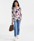 Petite Floral Pullover Sweater, Created for Macy's