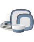 Colorscapes Layers 12 Piece Square Dinnerware Set