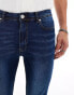 DTT stretch skinny fit jeans in dark blue