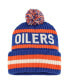 Men's Navy, Orange Edmonton Oilers Bering Cuffed Knit Hat with Pom