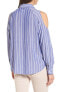 Rails Sadie Cold Shoulder Shirt Women's Sz. Small (Ocean Stripe) 152815