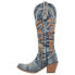 Dingo Texas Tornado Denim Embroidered Snip Toe Cowboy Womens Blue Casual Boots