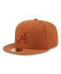 Men's Brown Atlanta Braves Spring Color 59FIFTY Fitted Hat