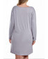 Женская пижама iCollection Jewel Modal Plus Size Sleep Shirt or Dress in Ultra Soft and Cozy Lounge Style