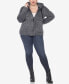 Plus Size Hooded Sherpa Jacket