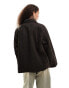 Weekday Yuri wax coated jacket in washed brown