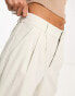 Hollister wide leg tailored trousers in cream